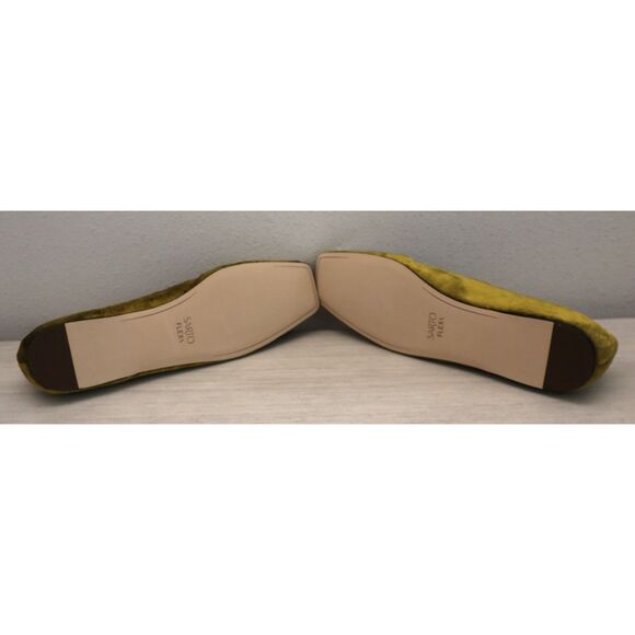 Sarto Sz 11M Chartreuse Green Fabric Flexa Amaya 3 Square Toe Ballet Flats - Picture 4 of 14